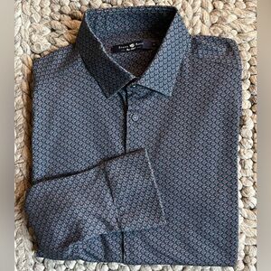 Stone Rose navy martini glass print knit cotton shirt